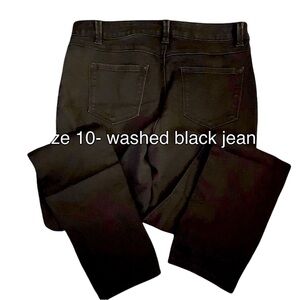 D.jeans EUC washed out black pants size 10